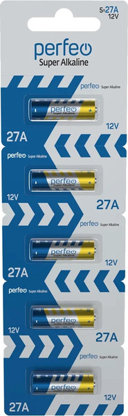 Изображение товара Комплект батареек Perfeo А27-BP5 Super Alkaline / PF 27A/5BL