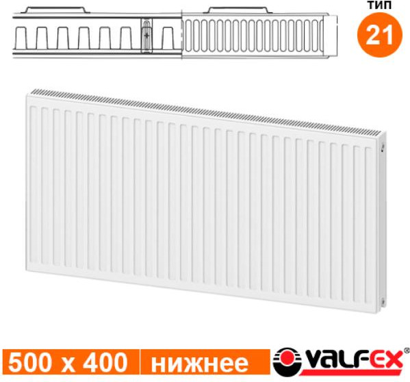 Изображение товара Радиатор стальной Valfex Steel Universal VC 21 500х400 / VF.VC.21.500.0400 (с нижним подключением)
