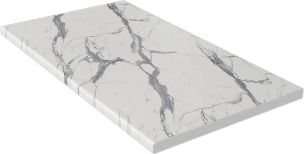 Изображение товара Кухонный гарнитур Интерлиния Мила Gloss 3.7-ПМ3 (керамика/белый глянец/белый гранит)