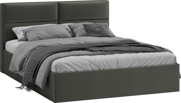 Изображение товара Двуспальная кровать ТриЯ Глосс универсальная с ПМ тип 1 180x200 (велюр Confetti Stone)