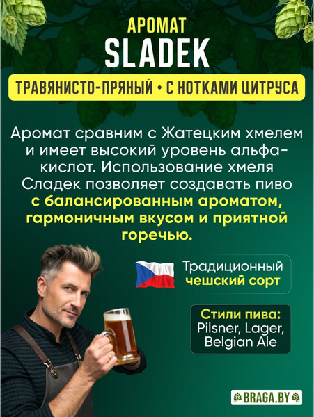 Изображение товара Хмель BRAGA.BY Сладэк (50г)