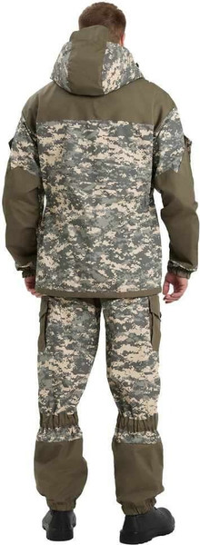 Изображение товара Костюм для охоты и рыбалки УРСУС Горка-М кмф Цифра светло-серый/хаки Рип-стоп / КОС490 (р.48-50, 170-176)