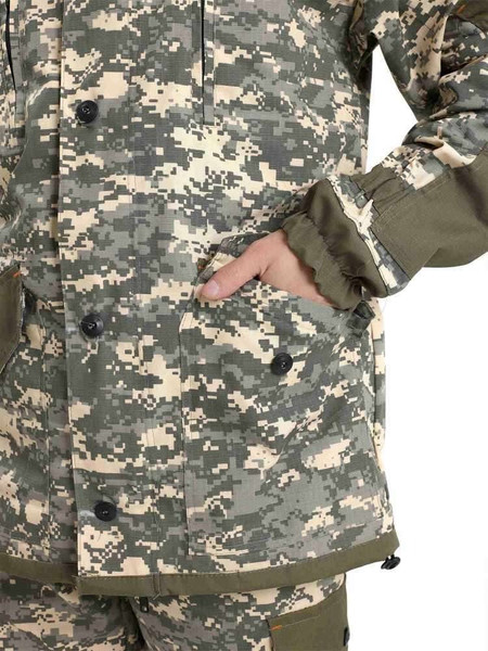 Изображение товара Костюм для охоты и рыбалки УРСУС Горка-М кмф Цифра светло-серый/хаки Рип-стоп / КОС490 (р.60-62, 170-176)