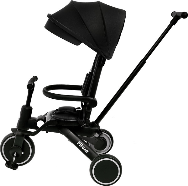 Изображение товара Трехколесный велосипед с ручкой Pituso Leve Pro / T8-Black (черный)