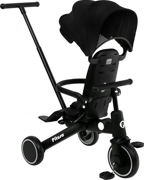 Изображение товара Трехколесный велосипед с ручкой Pituso Leve Pro / T8-Black (черный)