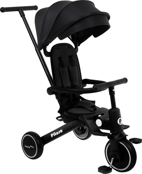 Изображение товара Трехколесный велосипед с ручкой Pituso Leve Pro / T8-Black (черный)