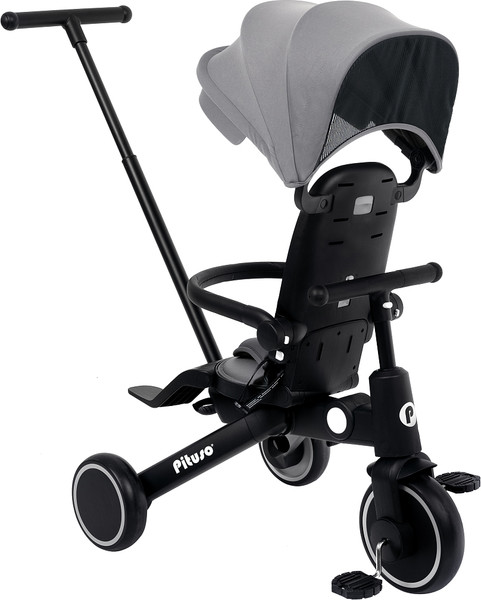 Изображение товара Трехколесный велосипед с ручкой Pituso Leve Pro / T8 Plus-Grey (серый)