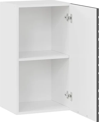 Изображение товара Шкаф навесной для кухни ТриЯ Гренада фреза 1В4 с одной дверью / 1В4-Ф (белый/холст вулкан)