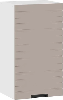 Изображение товара Шкаф навесной для кухни ТриЯ Гренада фреза 1В4 с одной дверью / 1В4-Ф (белый/холст латте)