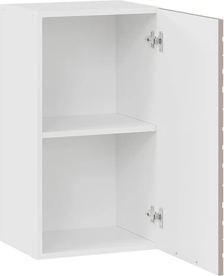 Изображение товара Шкаф навесной для кухни ТриЯ Гренада фреза 1В4 с одной дверью / 1В4-Ф (белый/холст латте)