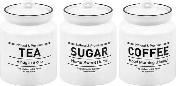 Изображение товара Набор емкостей для хранения Elan Gallery Tea. Coffe. Sugar / 111019