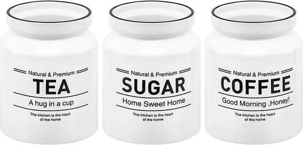 Изображение товара Набор емкостей для хранения Elan Gallery Tea. Coffe. Sugar / 111019