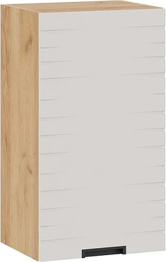 Изображение товара Шкаф навесной для кухни ТриЯ Гренада фреза 1В4 с одной дверью (дуб крафт золотой/холст мокко)