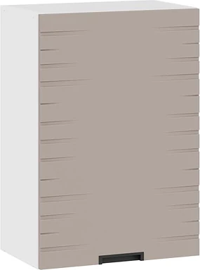 Изображение товара Шкаф навесной для кухни ТриЯ Гренада фреза 1В5 с одной дверью (белый/холст латте)