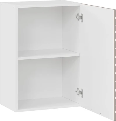 Изображение товара Шкаф навесной для кухни ТриЯ Гренада фреза 1В5 с одной дверью (белый/холст латте)