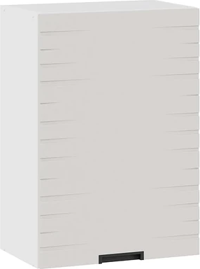 Изображение товара Шкаф навесной для кухни ТриЯ Гренада фреза 1В5 с одной дверью (белый/холст мокко)