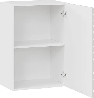 Изображение товара Шкаф навесной для кухни ТриЯ Гренада фреза 1В5 с одной дверью (белый/холст мокко)