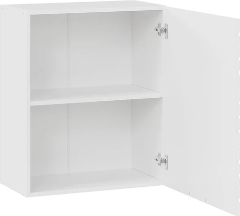 Изображение товара Шкаф навесной для кухни ТриЯ Гренада фреза 1В6 с одной дверью (белый/холст белый)