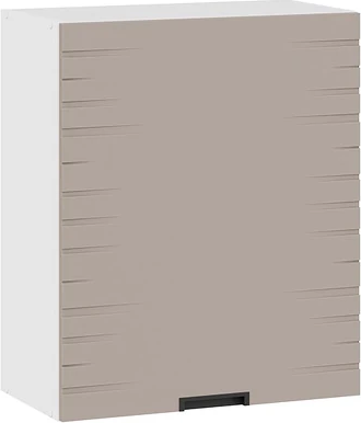 Изображение товара Шкаф навесной для кухни ТриЯ Гренада фреза 1В6 с одной дверью (белый/холст латте)