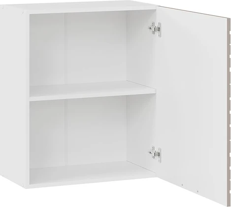 Изображение товара Шкаф навесной для кухни ТриЯ Гренада фреза 1В6 с одной дверью (белый/холст латте)