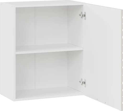 Изображение товара Шкаф навесной для кухни ТриЯ Гренада фреза 1В6 с одной дверью (белый/холст мокко)