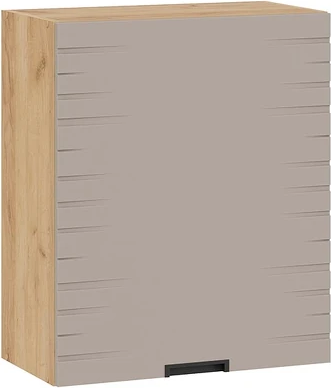 Изображение товара Шкаф навесной для кухни ТриЯ Гренада фреза 1В6 с одной дверью (дуб крафт золотой/холст латте)