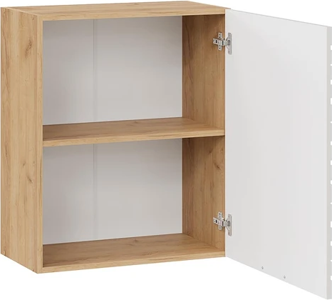 Изображение товара Шкаф навесной для кухни ТриЯ Гренада фреза 1В6 с одной дверью (дуб крафт золотой/холст мокко)