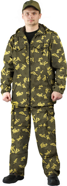 Изображение товара Костюм для охоты и рыбалки УРСУС Турист 2 кмф Граница хаки Твил Пич / КОС668 (р.44-46, 182-188)