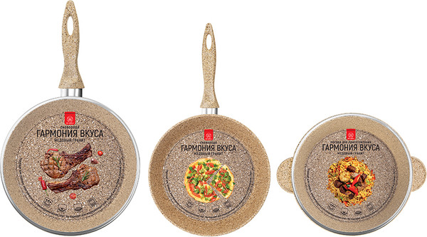 Изображение товара Набор кухонной посуды Elan Gallery Медовый гранит / 121119+3