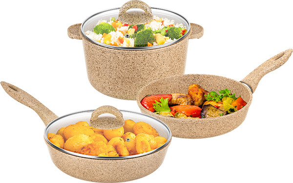 Изображение товара Набор кухонной посуды Elan Gallery Медовый гранит / 121119+3