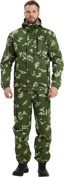 Изображение товара Костюм для охоты и рыбалки УРСУС Турист москит кмф Граница зеленый Грета / КОС320 (р.48-50, 182-188)