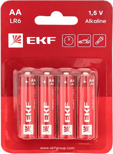 Изображение товара Комплект батареек EKF АА LR6 / LR6-BL4 (4шт)
