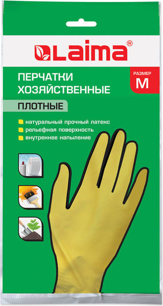 Изображение товара Перчатки хозяйственные Laima Люкс / 600555 (M)