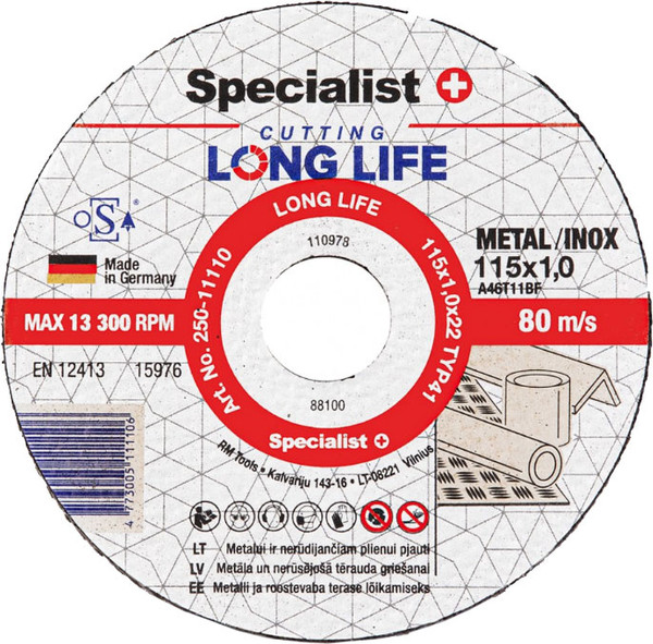 Изображение товара Отрезной диск Specialist OSA 250-11110