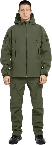 Изображение товара Костюм для охоты и рыбалки УРСУС Вепрь темный-хаки Полофлис / КОС619 (р.60-62, 182-188)