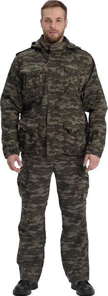 Изображение товара Костюм для охоты и рыбалки УРСУС Капрал кмф Флора серый Твил Пич (р.44-46, 182-188)