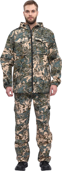 Изображение товара Костюм для охоты и рыбалки УРСУС Турист 2 кмф Сетка серый Твил Пич / КОС668 (р.48-50, 182-188)