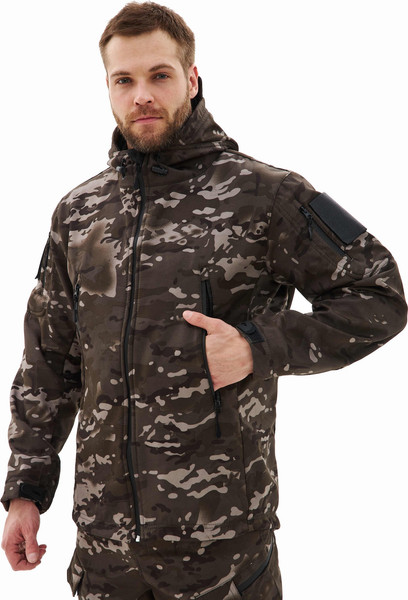 Изображение товара Костюм для охоты и рыбалки УРСУС Вепрь кмф Мультикам черный Полофлис / КОС619 (р.48-50, 182-188)