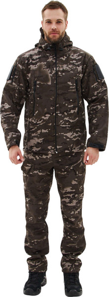 Изображение товара Костюм для охоты и рыбалки УРСУС Вепрь кмф Мультикам черный Полофлис / КОС619 (р.48-50, 182-188)