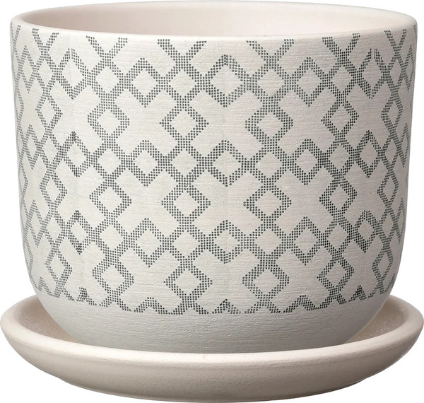 Изображение товара Вазон Композит Кросс №3 / КС-Бук3-282-03 (2.9л, белый бук)