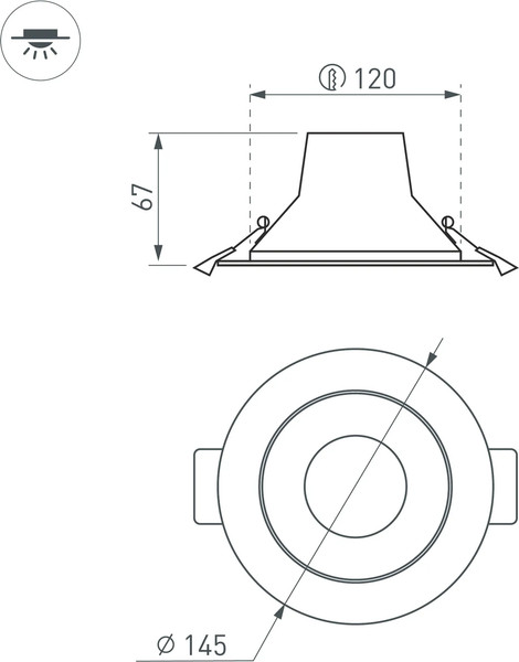 Изображение товара Точечный светильник Arlight IM-STORM-R145-15W Day4000-MIX WH 80deg / 032432
