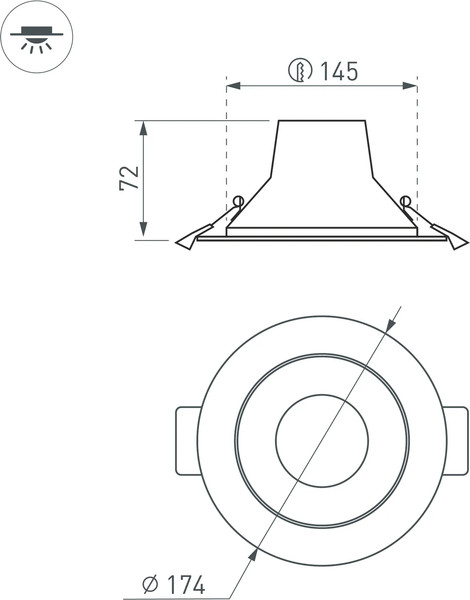 Изображение товара Точечный светильник Arlight IM-STORM-R175-20W Day4000-MIX WH 80deg / 032433