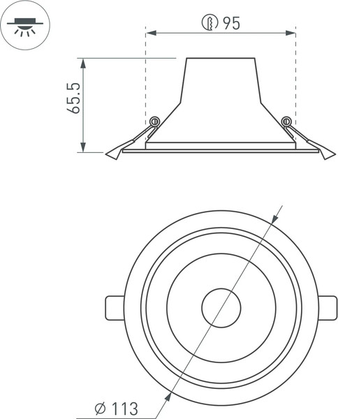 Изображение товара Точечный светильник Arlight LTD-LEGEND-R115-10W Day4000 WH 50deg / 027316(1)