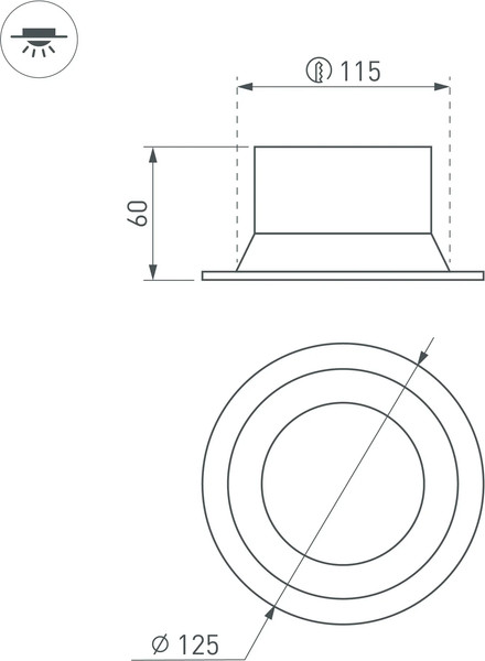 Изображение товара Точечный светильник Arlight MS-BREEZE-BUILT-R125-16W Day4000 WH 90deg / 035613