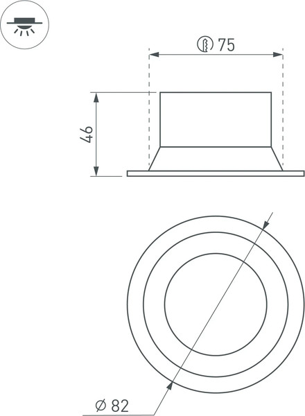 Изображение товара Точечный светильник Arlight MS-BREEZE-BUILT-R82-9W Day4000 WH 85deg / 035609