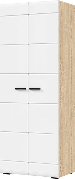 Изображение товара Шкаф Стендмебель Либерти ШК 02 (мдф белый глянец/дуб сонома)