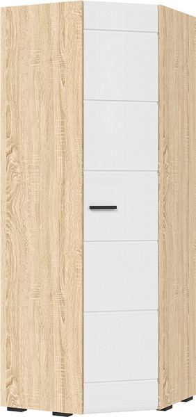 Изображение товара Шкаф Стендмебель Либерти ШК 05 угловой 780 (мдф белый глянец/дуб сонома)