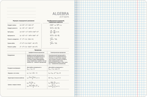 Изображение товара Тетрадь предметная Brauberg Даты. Алгебра / 405122 (48л)