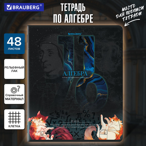 Изображение товара Тетрадь предметная Brauberg Даты. Алгебра / 405122 (48л)