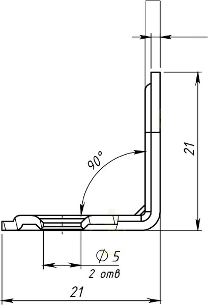Изображение товара Кронштейн крепежный Металлист МК-1 20x20 (10шт, цинк)